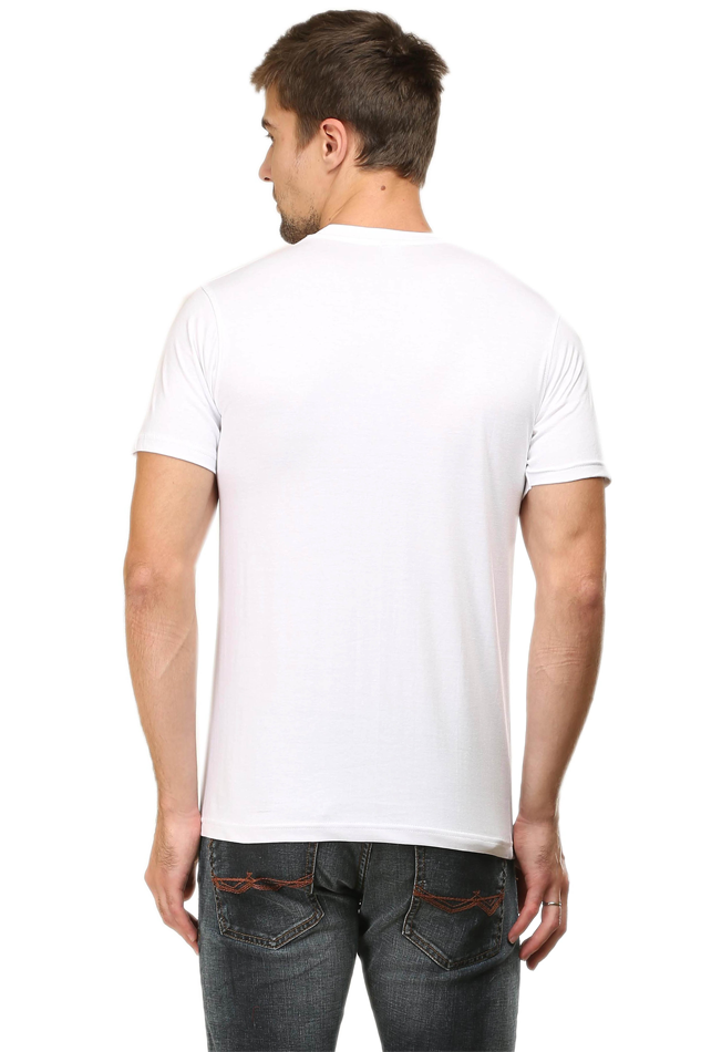 Men's White "Stay Strong" Graphic Printed Classic Round Neck T-shirt