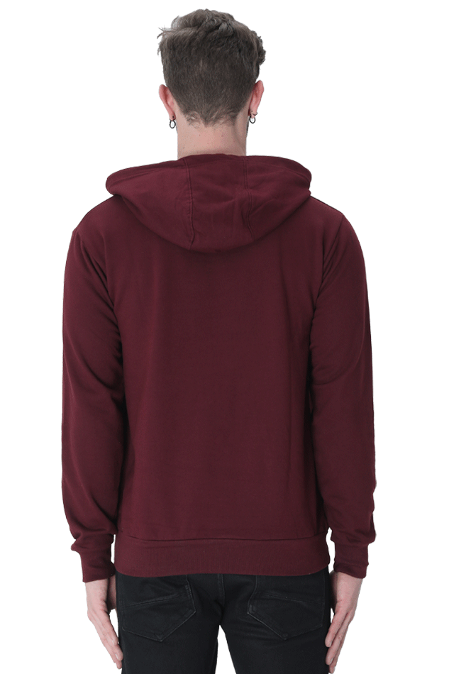 Men's Maroon "Don't follow me, I'm lost too" Graphic Printed Hoodie