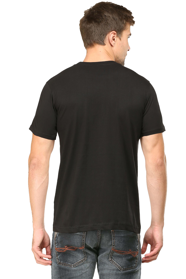 Men's Black "Just Sniffing" Graphic Printed Classic Round Neck T-shirt