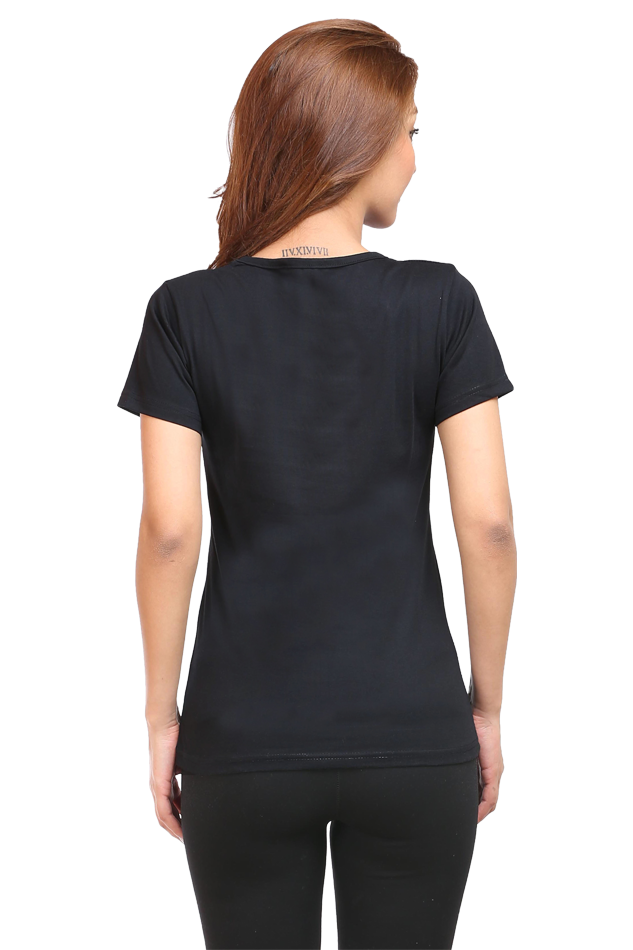 Women's Black "Original Vibes Only" Graphic Printed Classic Round Neck T-shirt